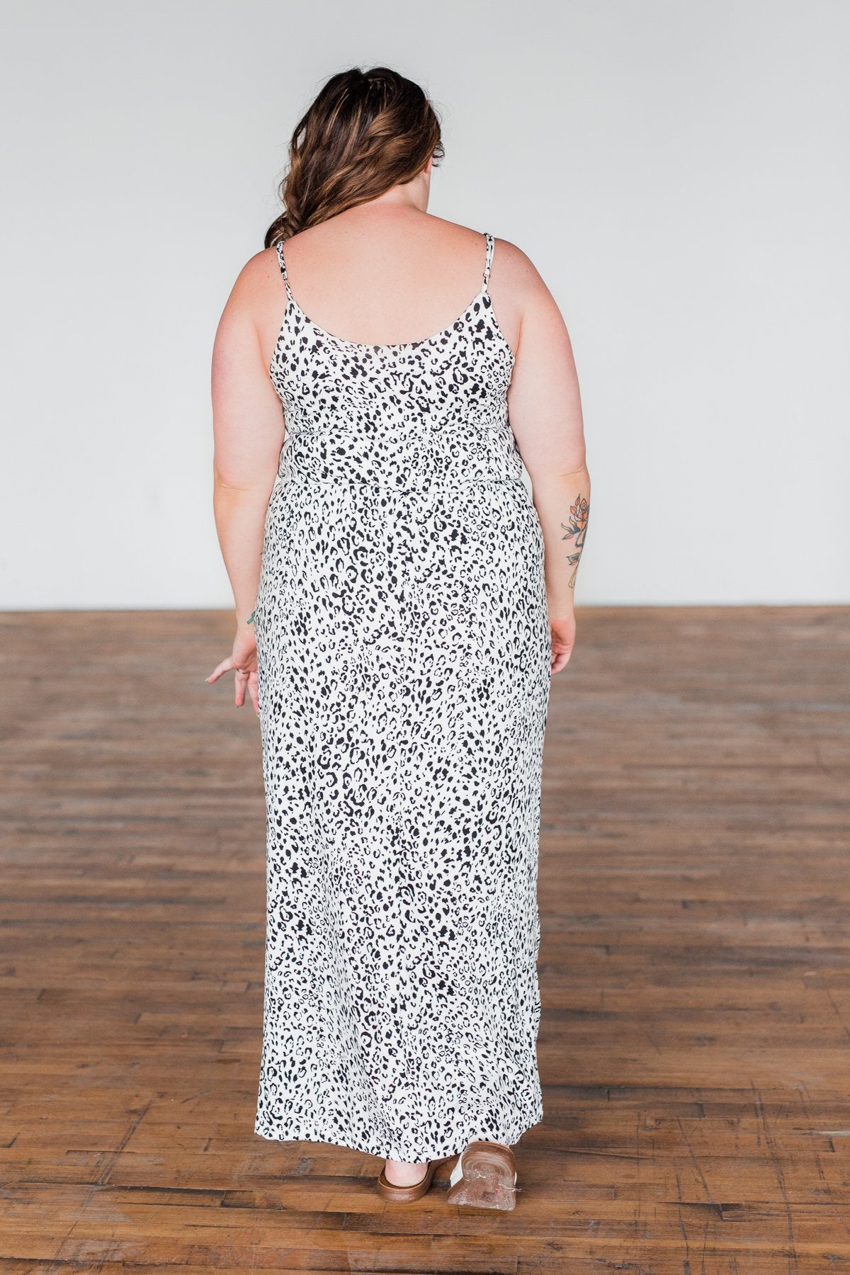 Begin Your Journey Leopard Maxi Dress- Off White