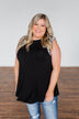 Chase That Feeling Ruffle Sleeve Top- Black