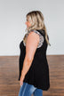Chase That Feeling Ruffle Sleeve Top- Black