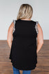 Chase That Feeling Ruffle Sleeve Top- Black