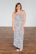 Begin Your Journey Leopard Maxi Dress- Off White