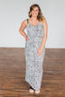 Begin Your Journey Leopard Maxi Dress- Off White