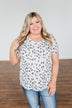 Always Be There Short Sleeve Spotted Top- Off White