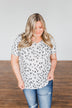 Always Be There Short Sleeve Spotted Top- Off White