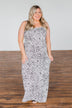 Begin Your Journey Leopard Maxi Dress- Off White