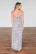 Begin Your Journey Leopard Maxi Dress- Off White