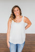Feel Your Touch Crochet Strap Tank Top- Ivory