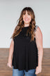 Chase That Feeling Ruffle Sleeve Top- Black