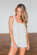 Feel Your Touch Crochet Strap Tank Top- Ivory