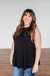 Chase That Feeling Ruffle Sleeve Top- Black