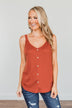 Born To Be Together Knit Tank Top- Rust
