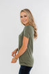 This is Me Notch Pocket Top- Olive