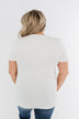 "Johnny Cash" Distressed Graphic Top- Off White