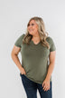 This is Me Notch Pocket Top- Olive