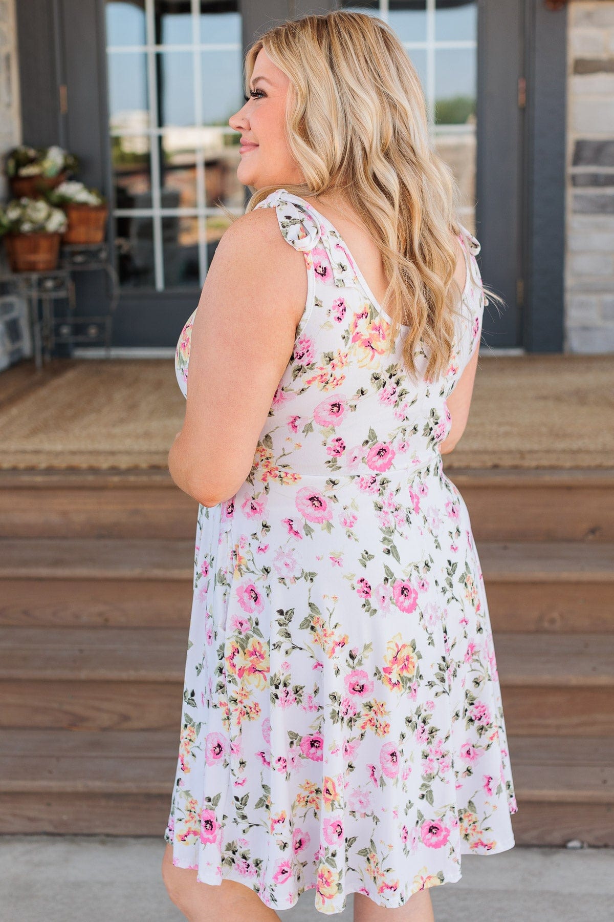 On The Rise Floral Dress- Ivory