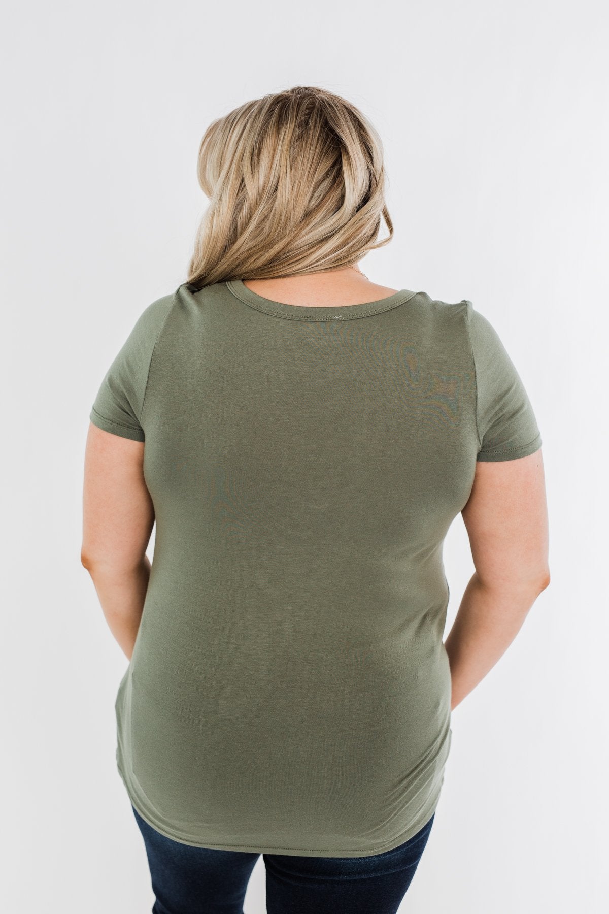 This is Me Notch Pocket Top- Olive