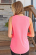 Hold You To It Pocket Tank- Neon Pink