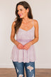 Picture This Floral Tank Top- Lilac