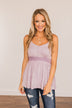 Picture This Floral Tank Top- Lilac
