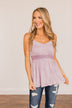 Picture This Floral Tank Top- Lilac