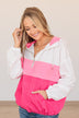 Explore The Unknown Color Block Windbreaker- Pink