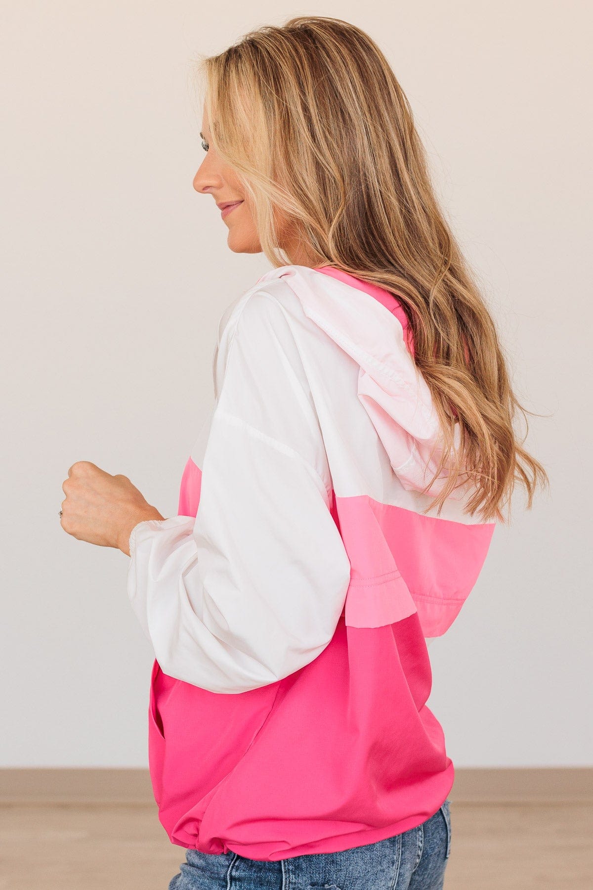 ☆NERDY☆ Color Block Windbreaker 25SS Black Baby Pink Black Neon Colorblocked Windbreaker – Ragstock