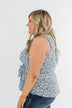 Two Steps Forward Sleeveless Wrap Blouse- Powder Blue