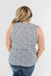 Two Steps Forward Sleeveless Wrap Blouse- Powder Blue