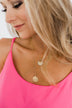 Charming Circle Pendant Necklace- Gold