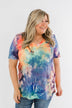 Perfect Things V-Neck Tie Dye Top- Multi-Color