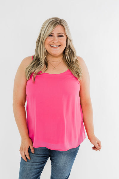 Must Have Been Love Tank Top- Hot Pink – The Pulse Boutique