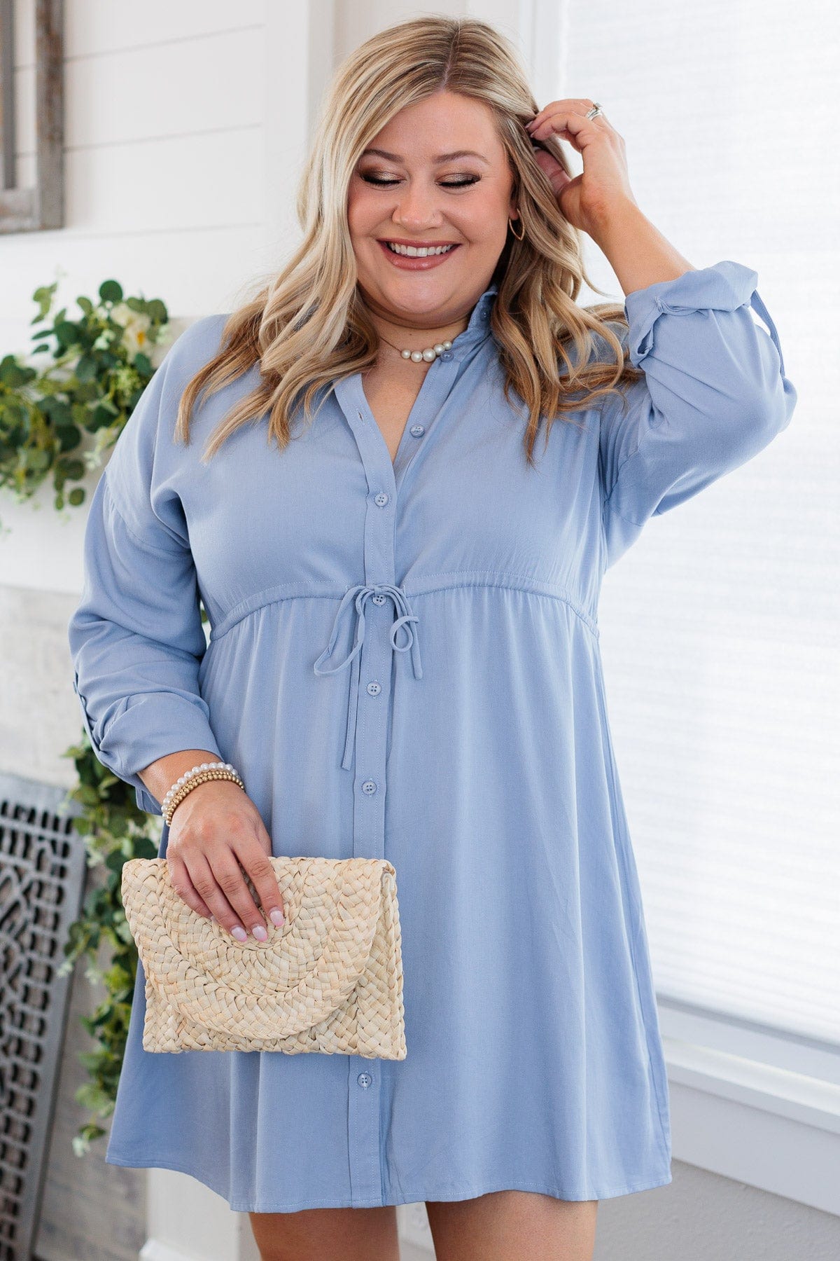 casual chambray dress Bayside Chambray Maxi Dress