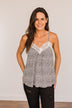 Golden Days Floral Lace Tank- Black & White