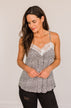 Golden Days Floral Lace Tank- Black & White