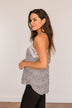 Golden Days Floral Lace Tank- Black & White