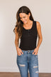 Loved By You Button Henley Bodysuit- Black