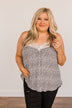 Golden Days Floral Lace Tank- Black & White