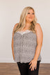 Golden Days Floral Lace Tank- Black & White