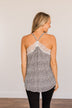 Golden Days Floral Lace Tank- Black & White