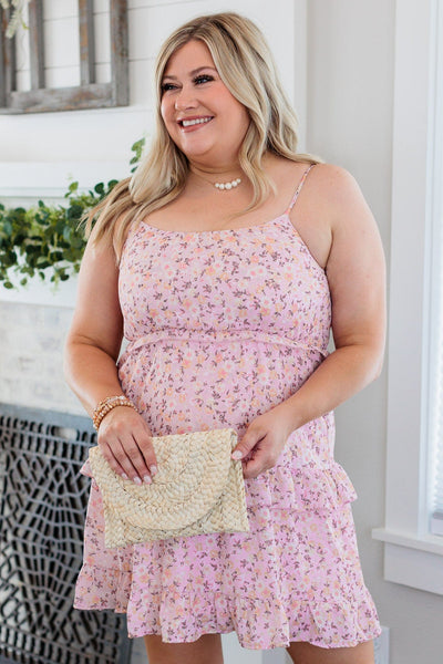 Perfect For Each Other Floral Dress- Blush – The Pulse Boutique
