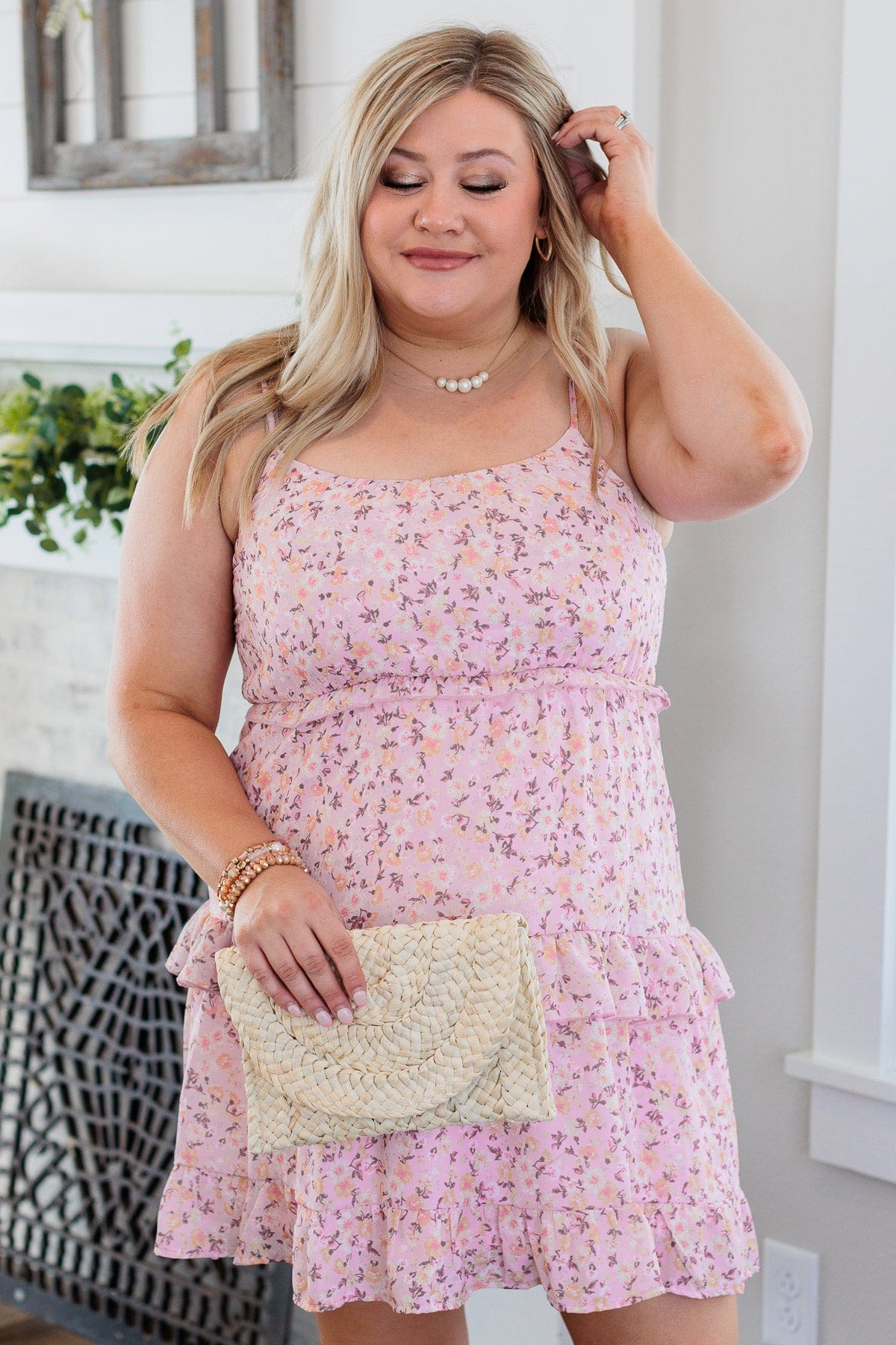 Perfect For Each Other Floral Dress- Blush – The Pulse Boutique