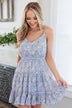 Devoted To You Floral Dress- Blue