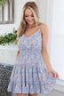 Devoted To You Floral Dress- Blue