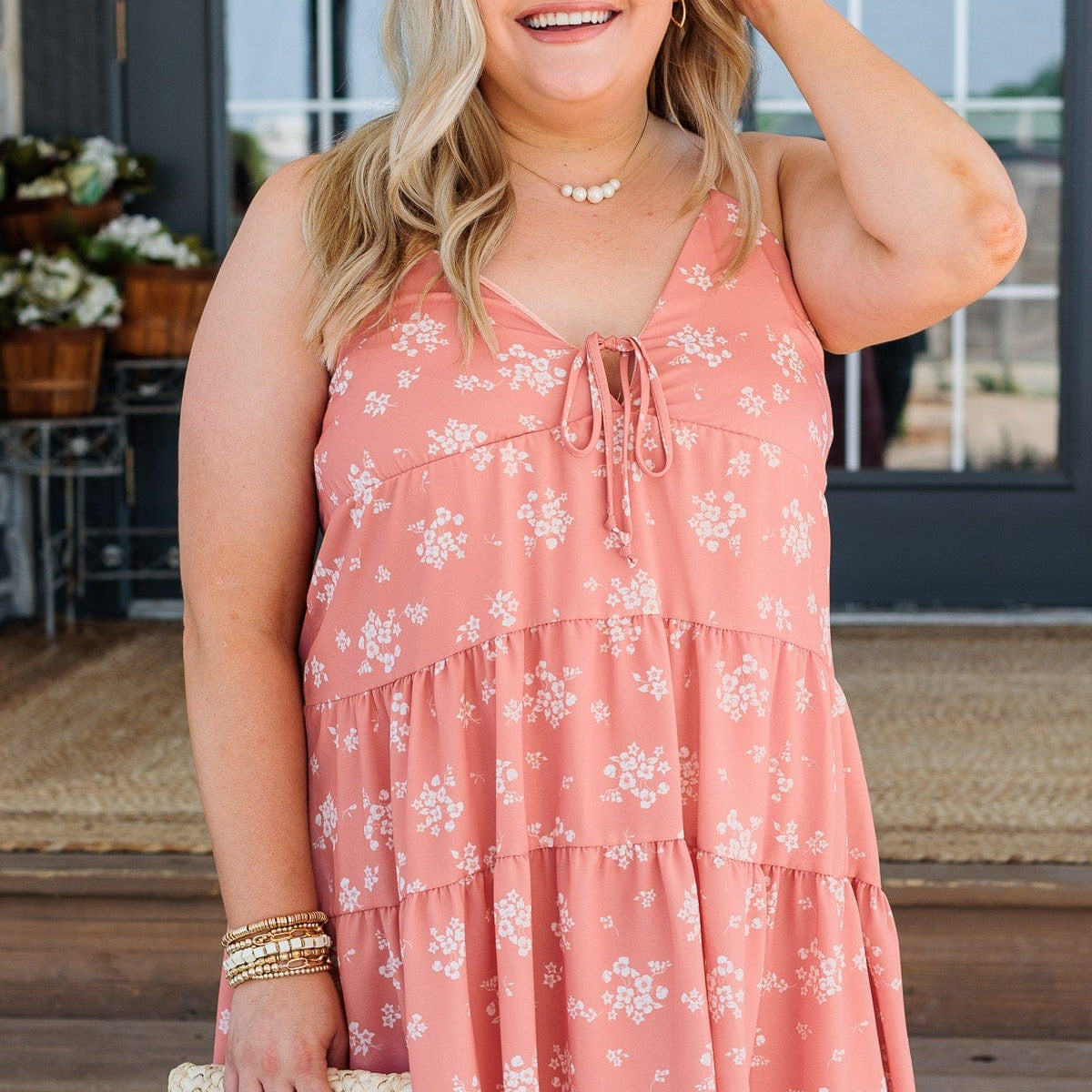 Together Forever Floral Dress- Peach – The Pulse Boutique