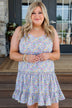 Devoted To You Floral Dress- Blue