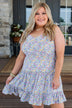 Devoted To You Floral Dress- Blue