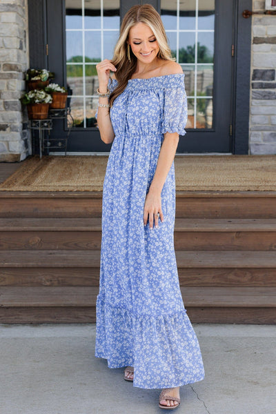 Love Is In The Air Maxi Dress- Blue – The Pulse Boutique