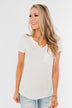This is Me Notch Pocket Top- Off White
