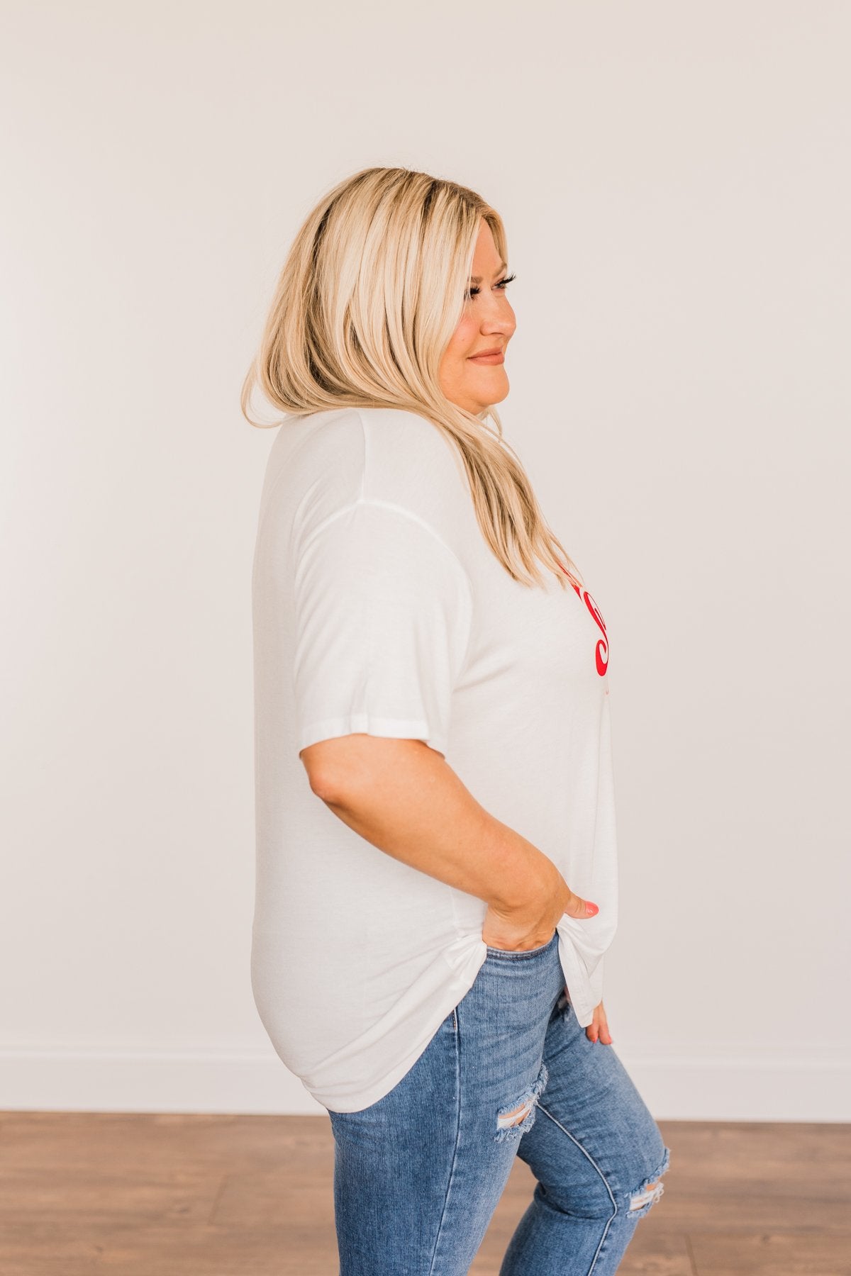 "Sunshine & Feelin' Fine" Graphic Tee- Ivory