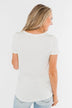 This is Me Notch Pocket Top- Off White